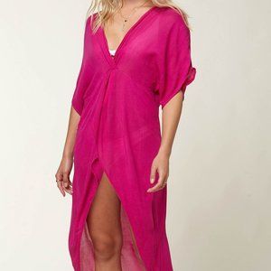 Saltwater Solids Twist Midi Cover Up